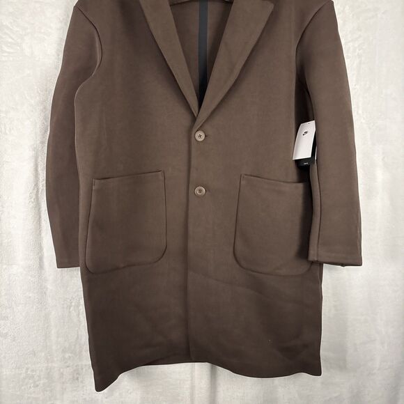 Nike Tech Fleece Reimagined Loose Fit Trench Coat FN0601-237 Brown Sz Large NWT - Picture 2 of 10